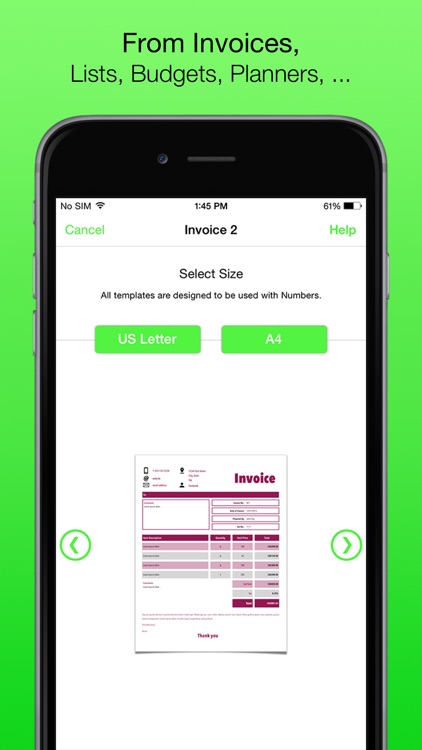 Templates for Numbers (for iPad, iPhone, iPod touch)