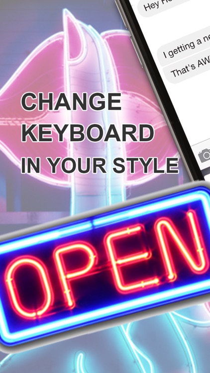 Custom Keyboard Neon : Color & Wallpaper Themes in The Night Lights Mania Style