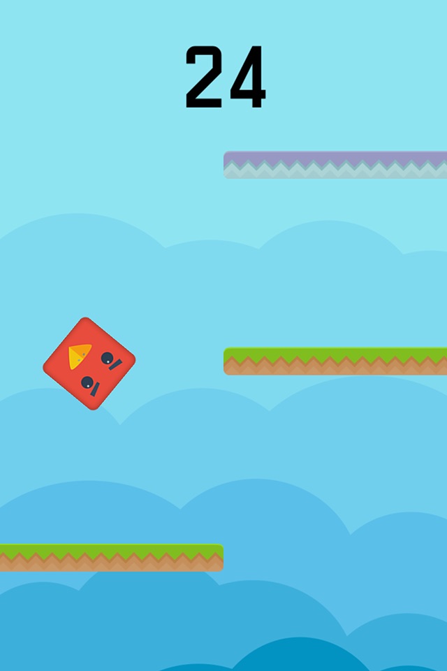Color Red Geometry Bird Square Blok Jump Dash Spikes screenshot 3