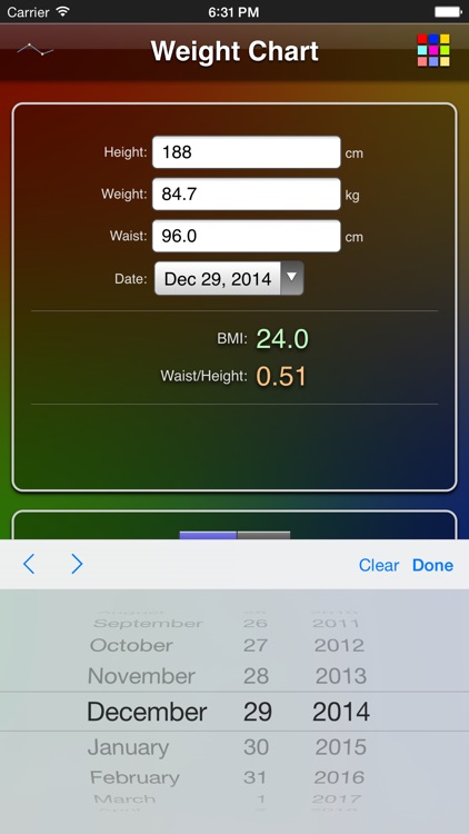 Weight Chart Free screenshot-4