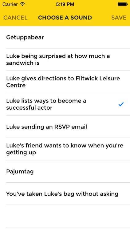 Luke's Alarm