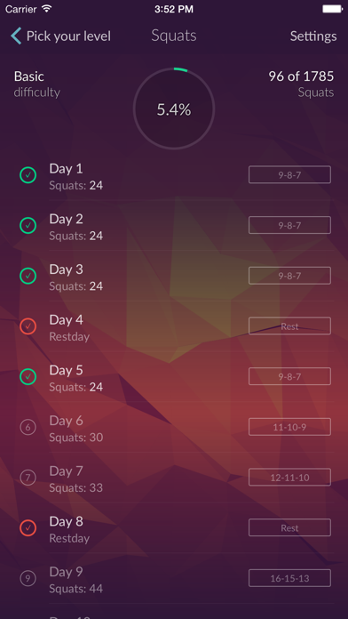 Squats - 30 Days Workout Plan Screenshot 1