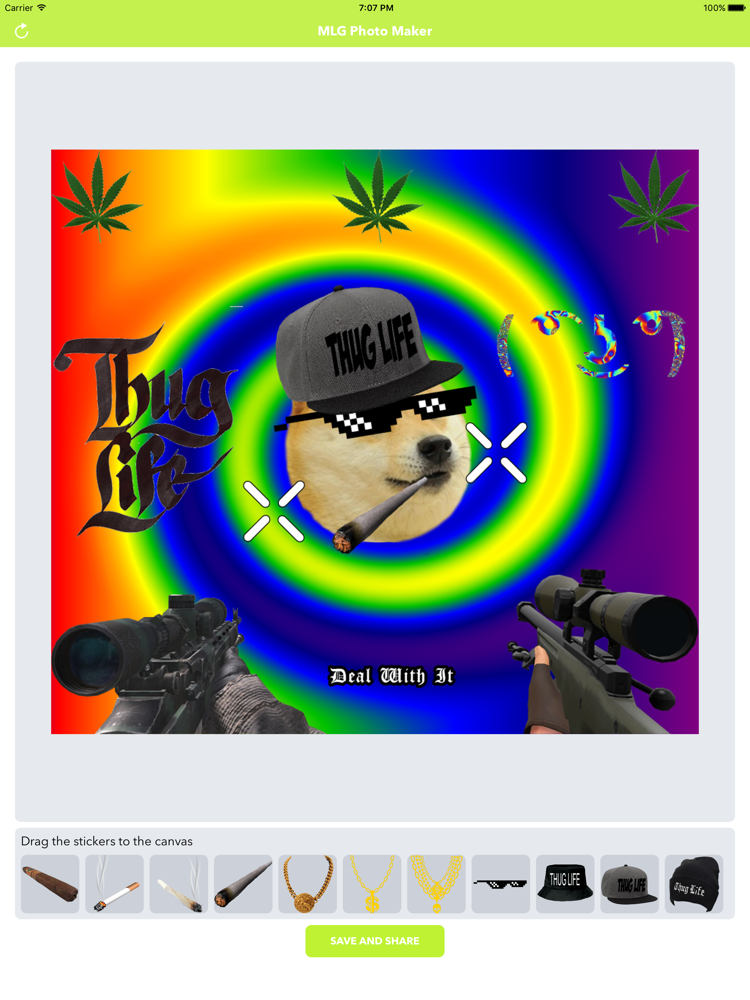 MLG Photo Maker Photo Booth Photo Editor App for iPhone Free