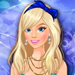 Blonde Girl Fashion Hairstyle. Dress up game for girls and kids.