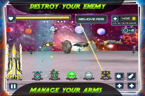 The Space Defense 3D - An Addictive Arcade Cadet Defender HD Game screenshot 2