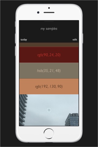 HUE - color sampling through your camera screenshot 3