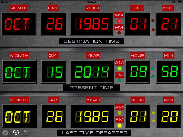 Time Circuits Dashboard Clock