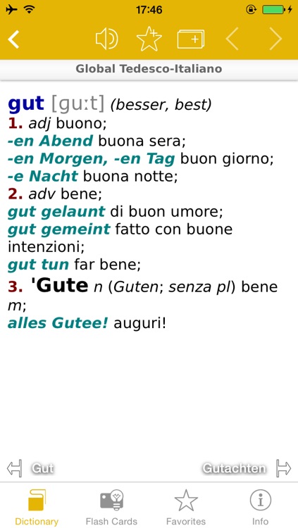 German <-> Italian Talking Dictionary Global Mondadori Langenscheidt screenshot-3