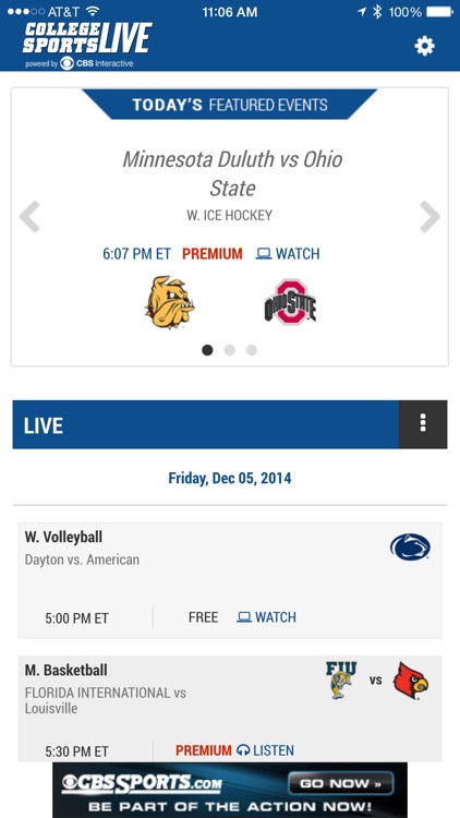 College Sports Live