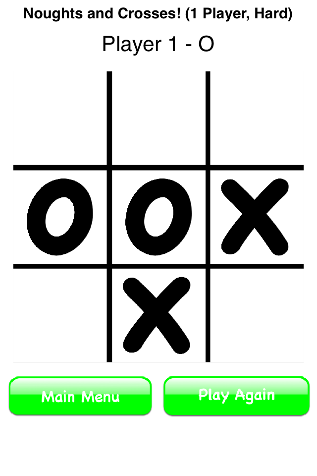 Noughts and Crosses Tic-Tac-Toe