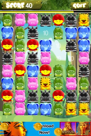A Jungle Match Mania - Connect Wild Emoji Animals To Win screenshot 3