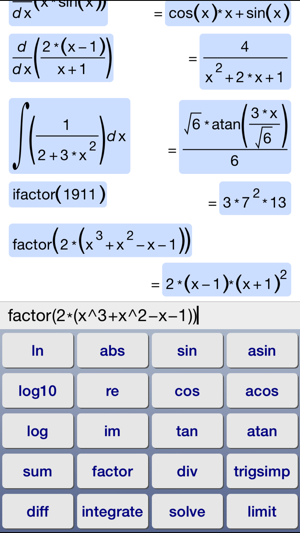 ‎Symbolic Calculator Screenshot