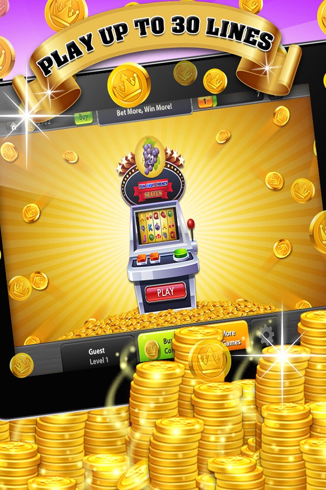 Fun Fruit Frenzy Slots : Free 777 Slot Machine Game with Big Hit Jackpot screenshot 3