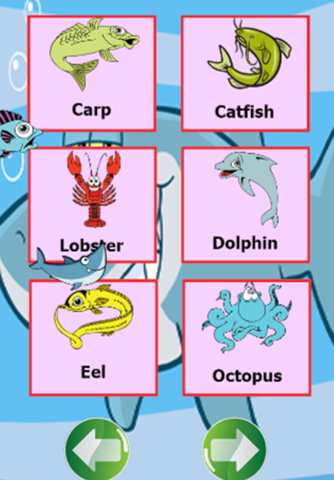 Sea animals in english language screenshot 3