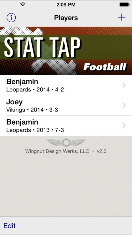 Stat Tap Football
