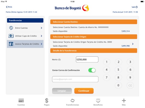 Banco de Bogotá para iPad screenshot 4