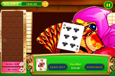 Ninja Adventure Hi-Lo in Vegas Cards with Fire Blast in Casino Tower Pro screenshot 4