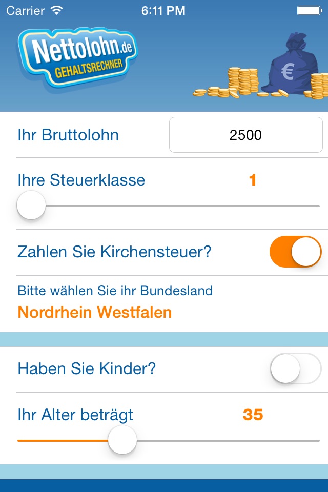 Nettolohn.de screenshot 2