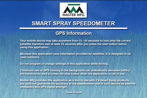 Master Mfg Smart Spray Speedometer screenshot 4