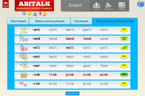 ABC Phonics Word Family Free screenshot 2