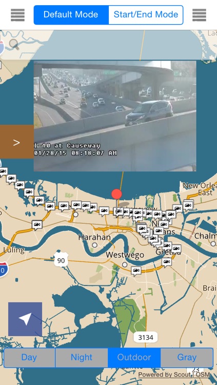 Louisiana/New Orleans Offline Map with Real Time Traffic Cameras Pro