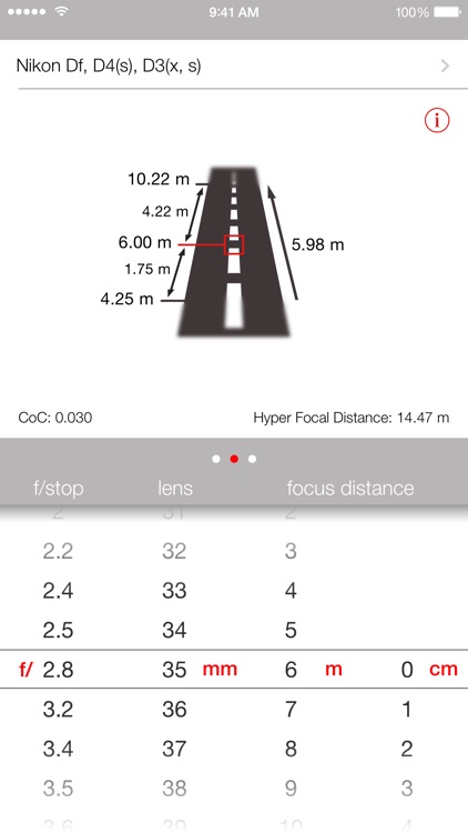 Simple DoF Calculator
