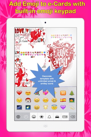 Love e-Cards and Wallpapers Maker.Customising and sending romantic love and valentine cards screenshot 3