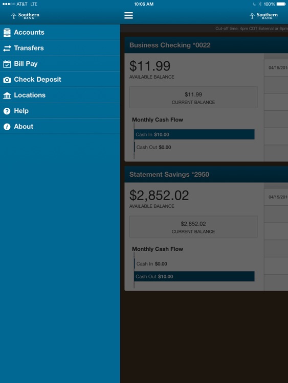 Southern Bank for iPad