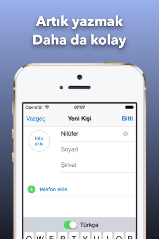 Türkçe Harf - İngilizce klavyeyle yazarken Türkçe karakterleri otomatik olarak ekleyen Iphone klavyesi screenshot 3