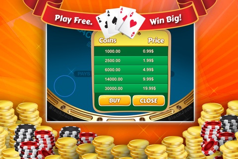 Blackjack 21 FREE - High Roller Card Game screenshot 3