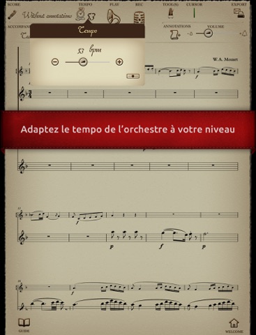 Play Mozart – Concerto pour flûte et harpe K299 (partition interactive) screenshot 3