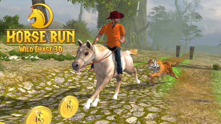 Horse Run 3D - Russian Wild Tiger Chase the Racing Equestrian in Jungle Valley