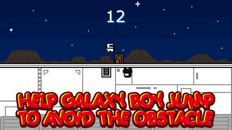 Galaxy Boy Black & White - 8 Bit Spaceman Bouncy Fever