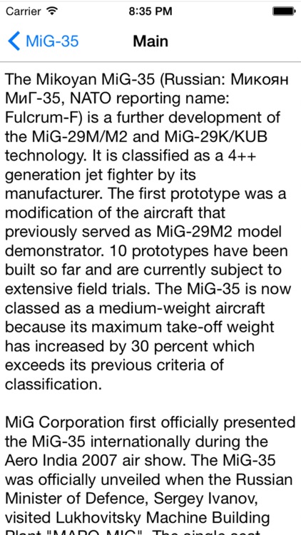 Russian Military Aircraft Appreciate Guide -iPhone screenshot-3