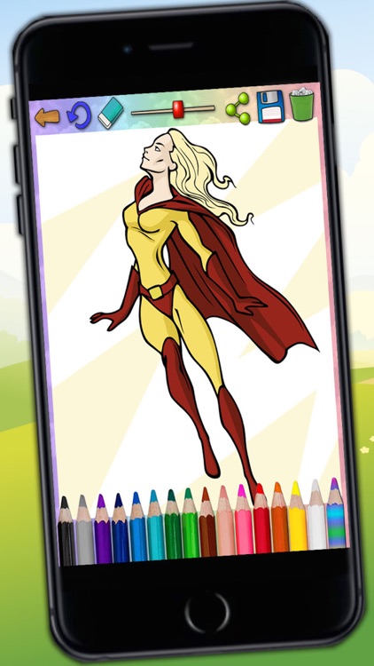 Paint magical superheroes - Coloring and painting super heroes