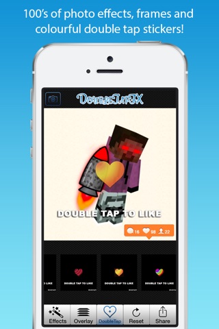 DoubleTapFX - Fuse PhotoFX, Borders and Double Tap Templates to Gain Followers and More Likes screenshot 2