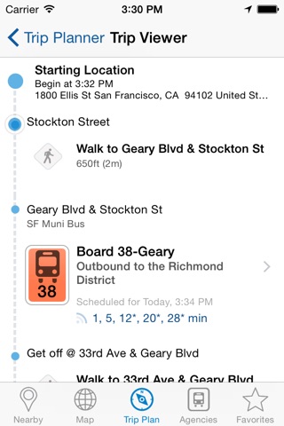 Smart Ride: Transit Directions, Real Time Predictions and Transportation Routes screenshot 4