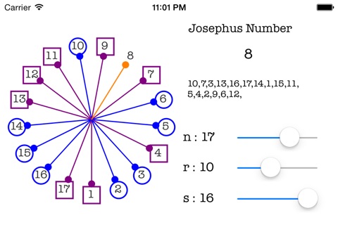 交差ヨセフス問題  〜The Josephus Problem in Both Directions〜 screenshot 2