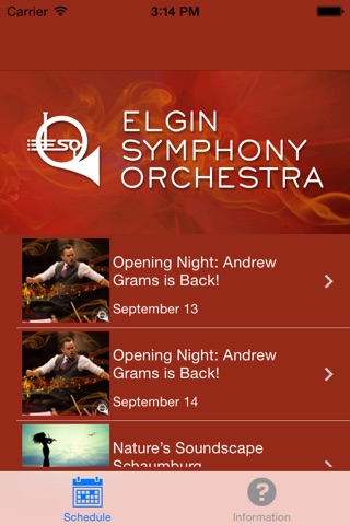 Elgin Symphony Orchestra screenshot 2
