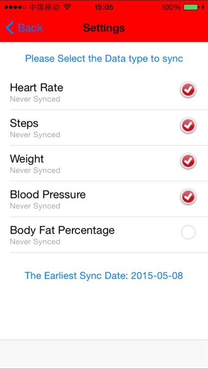 Sync from Health to Fitbit