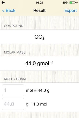 Chemistry Mole Calculator screenshot 2