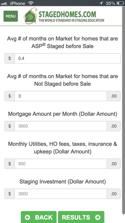 Home Staging Calculator