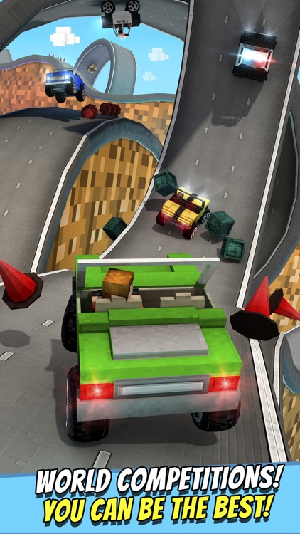 Crafting Cars . Free Hill Car Racing Game For Kids