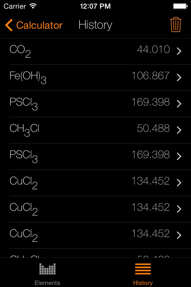 ChemTrix Elements, The Free Chemistry Calculator screenshot 3