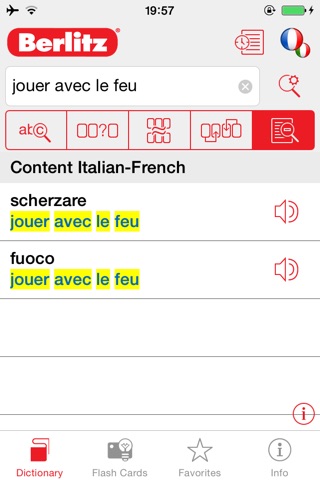 Italian <-> French Berlitz Mini Talking Dictionary screenshot 3