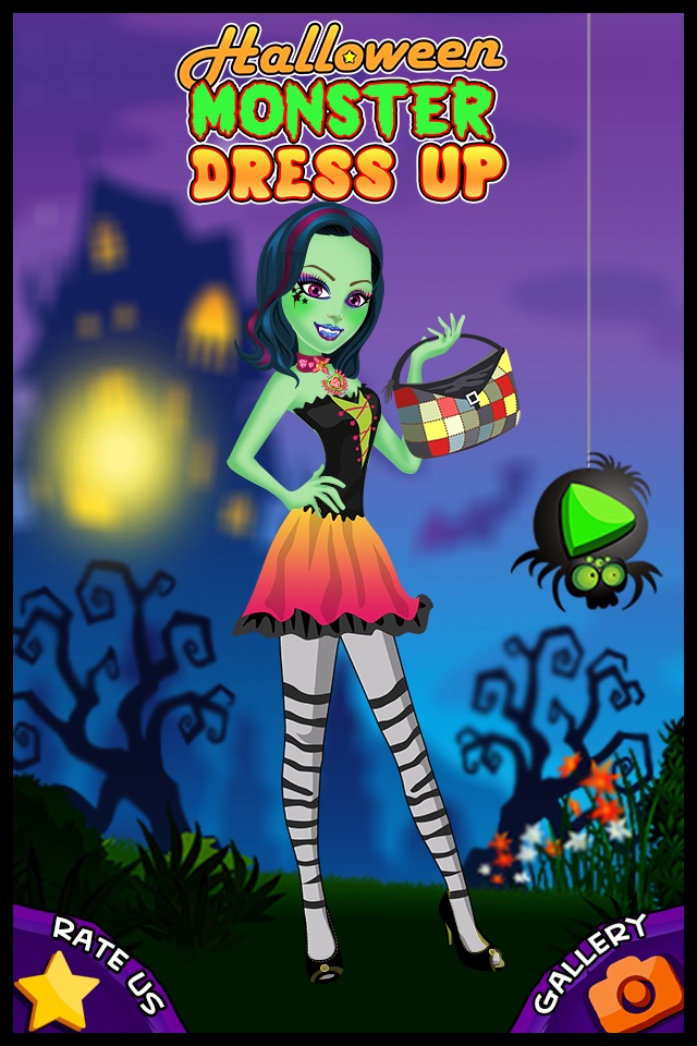 A Monster Make-up Girl Dress up Salon - Style me on a little spooky holiday night makeover fashion party for kids screenshot 4