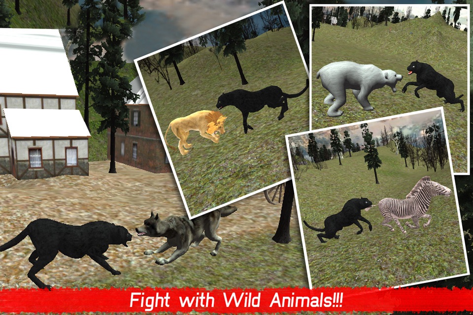 Wild Black Panther Attack Simulator 3D – Hunt the Zebra, Deer & Other Animal in Wildlife Safari screenshot 2