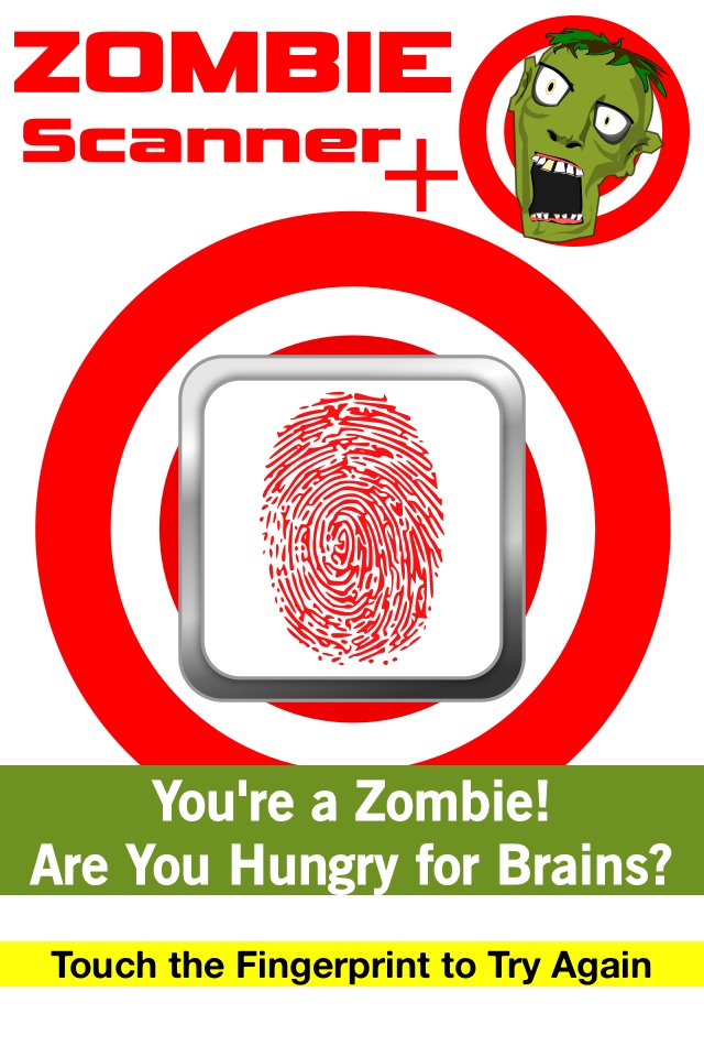 Zombie Scanner - Are You a Zombie? Fingerprint Touch Detector Test screenshot 2