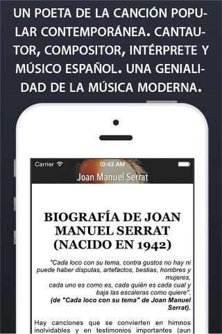 Biografía de Juan Manuel Serrat screenshot 2