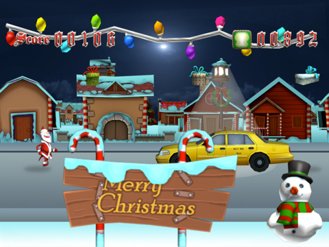 The Christmas Game FREE - 3D Cartoon Santa Claus Is Running Through Town!のおすすめ画像3